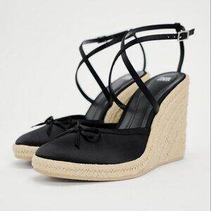 Zara Satin Wedge Shoe